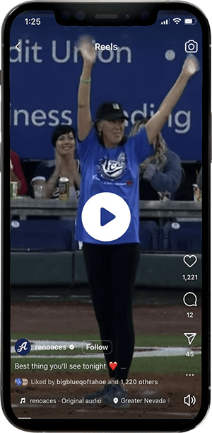Marlies Radtke running the bases at Greater Nevada field