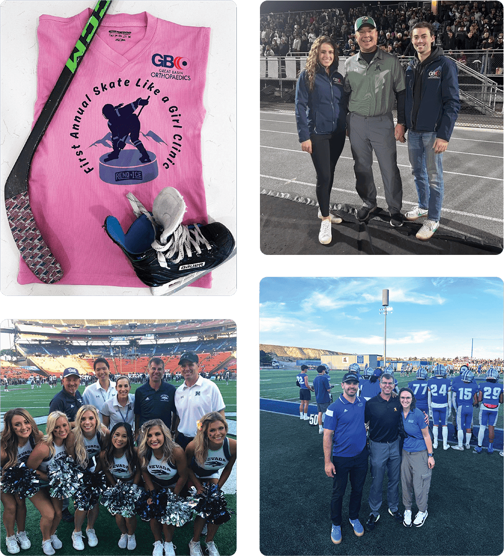 Photo collage of team events