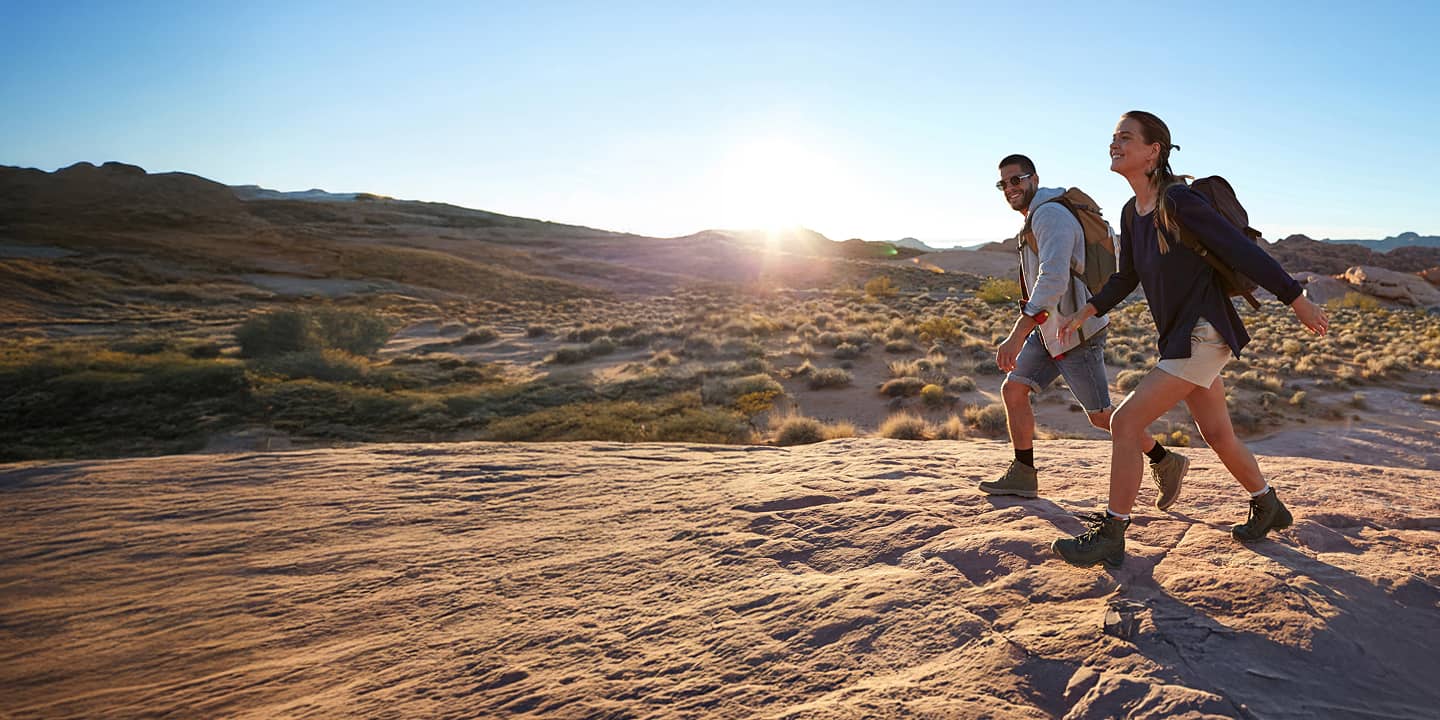 Photo: Couple hiking together