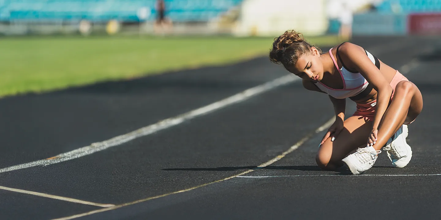 Runner with Ankle injury