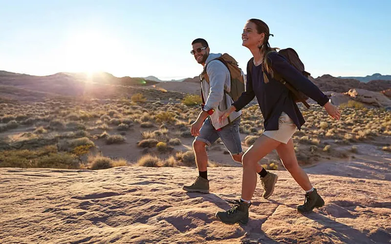 Photo: Couple hiking together