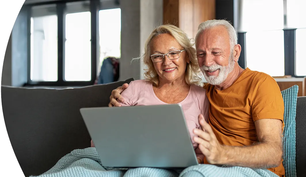 older couple using a computer