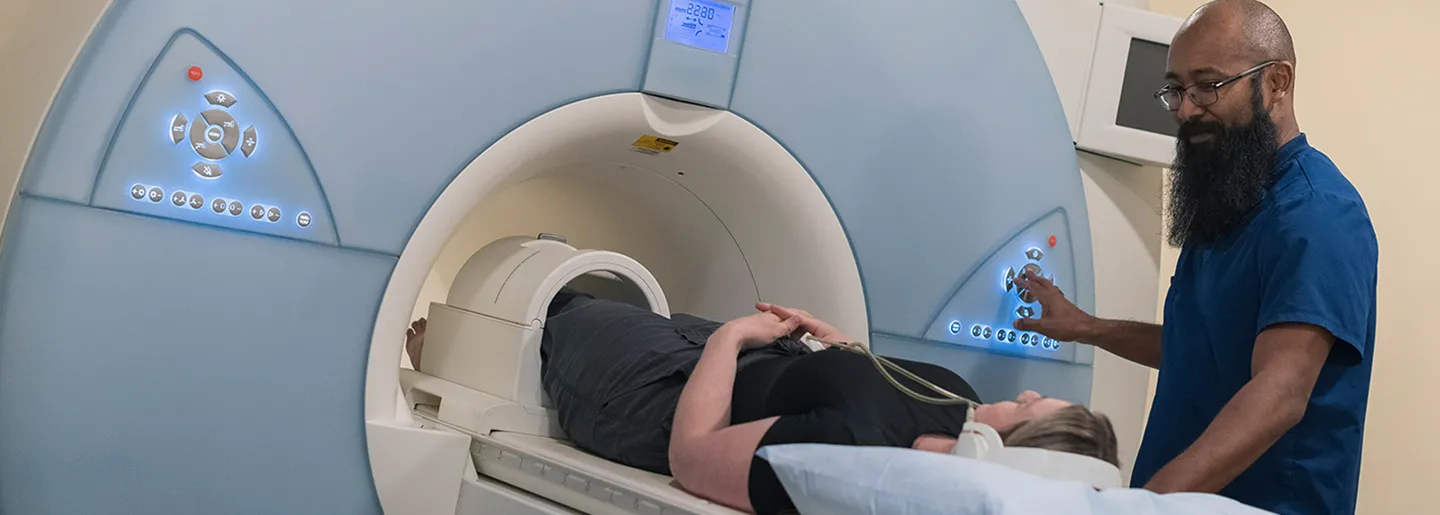 patient preparing for MRI